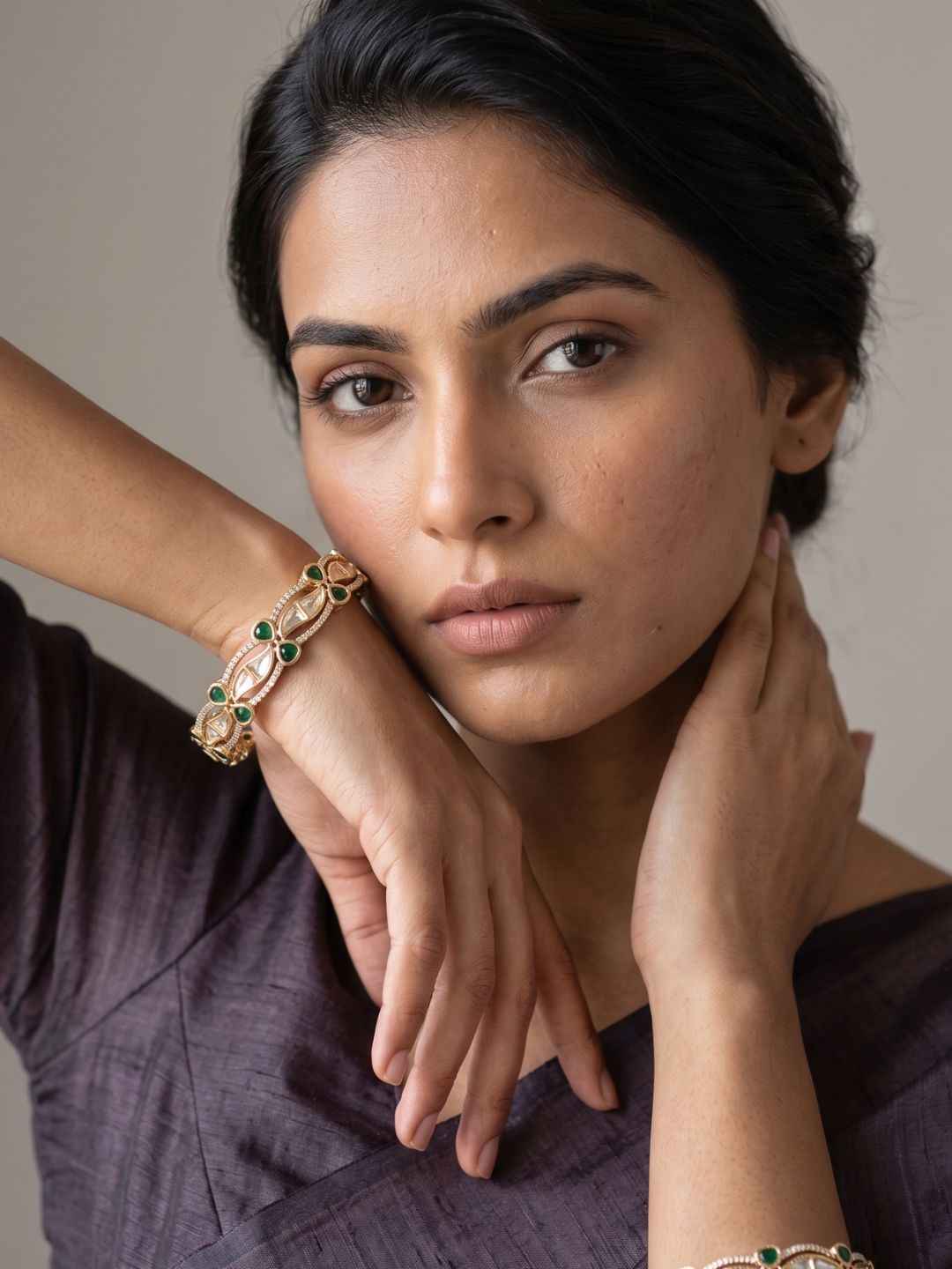 Elegant Gold Plated Openable Kundan Kada Bangles For Women  | Ethnic And Traditional Bangles