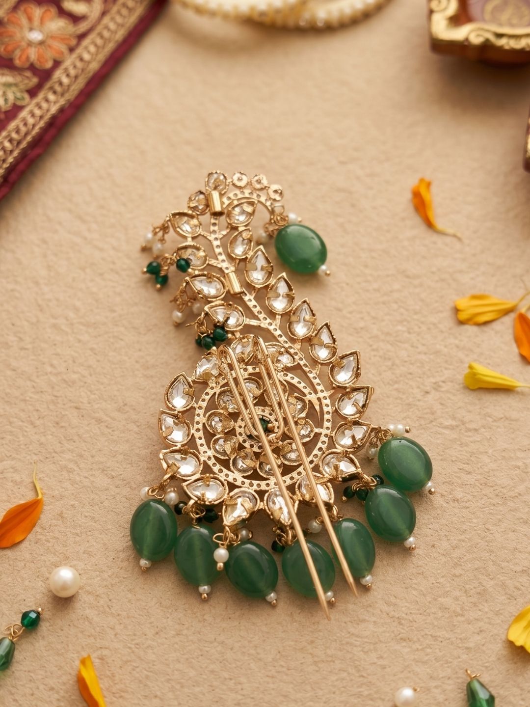 Traditional Rajputi Look Kundan Polki Kalangi For Safa | Kalgi For Turban