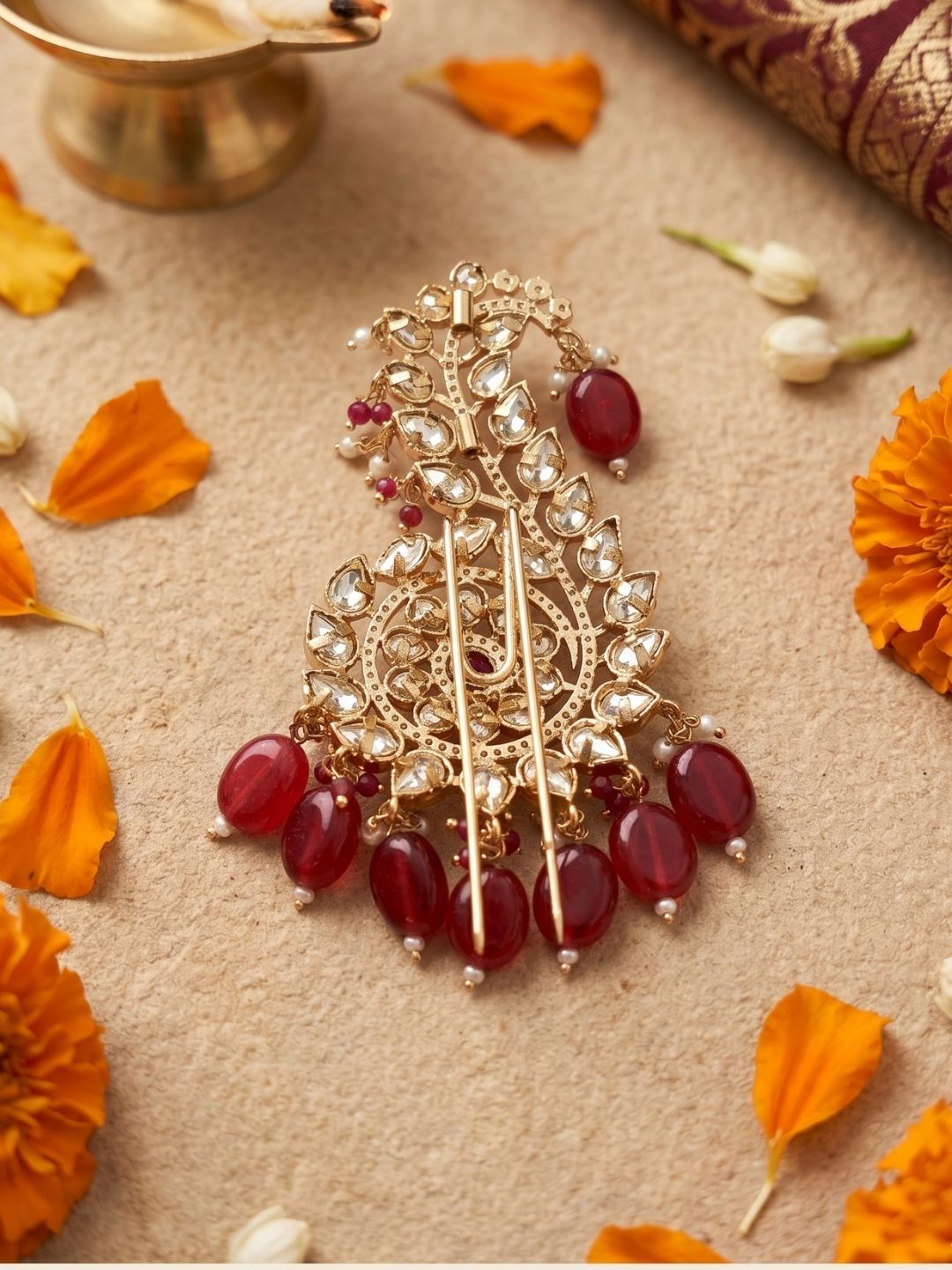 Traditional Rajputi Look Kundan Polki Kalangi For Safa | Kalgi For Turban