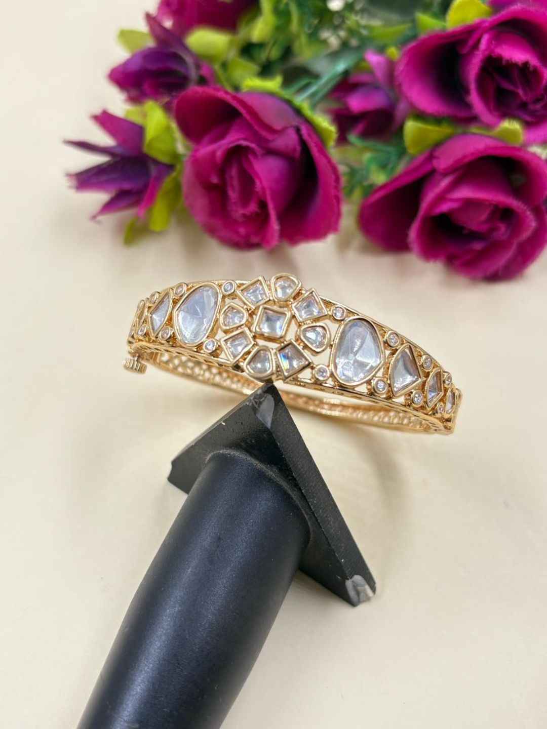 Elegant Kundan Polki Bracelet For Women - Festive & Wedding Wear Bracelet