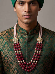 Designer Layered Beaded Dulha Sherwani Mala For Grooms | Grooms Jewellery For Sherwani
