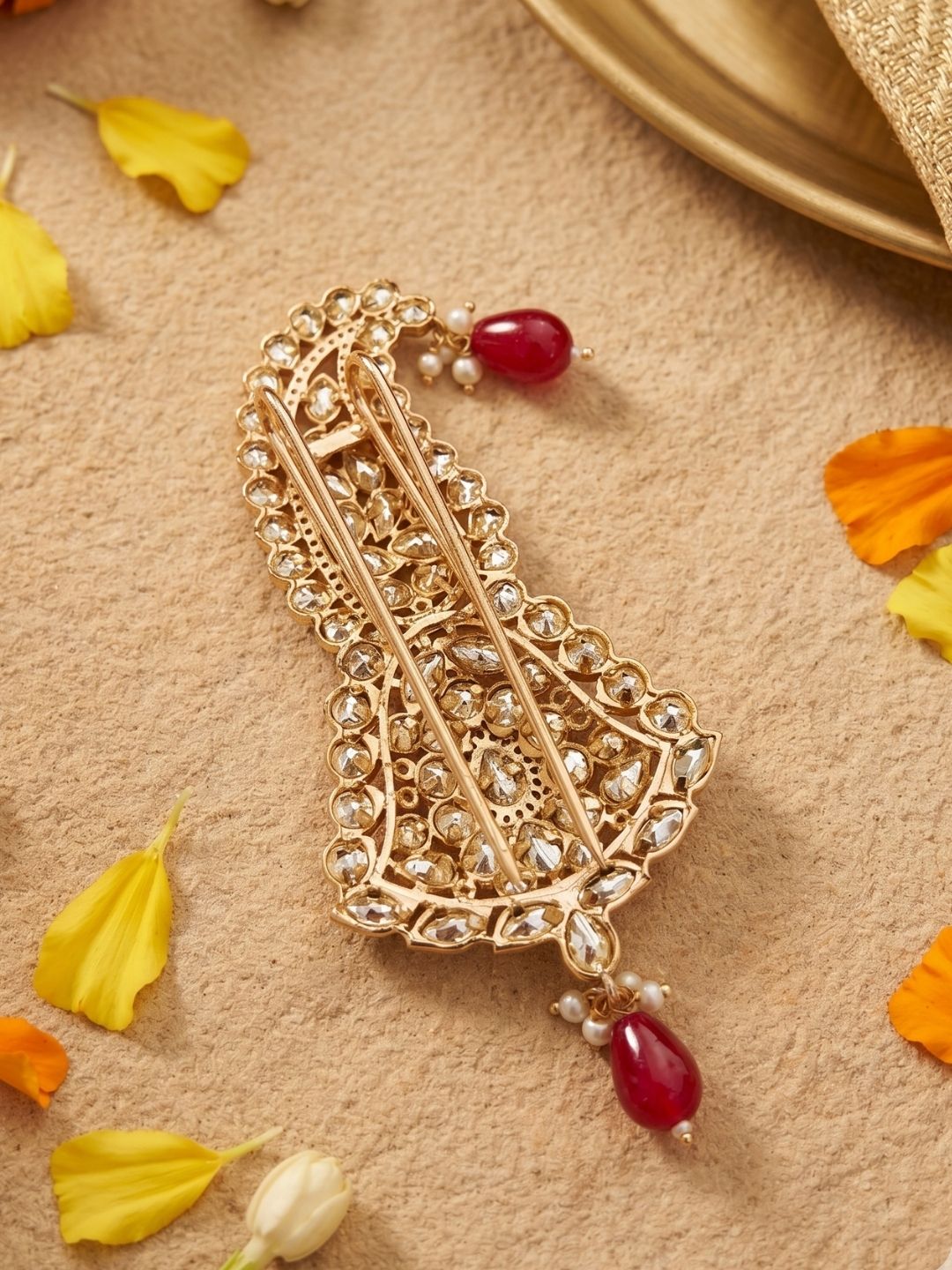 Handcrafted Kundan Polki Kalangi for Groom | Elegant Wedding Safa Ornament
