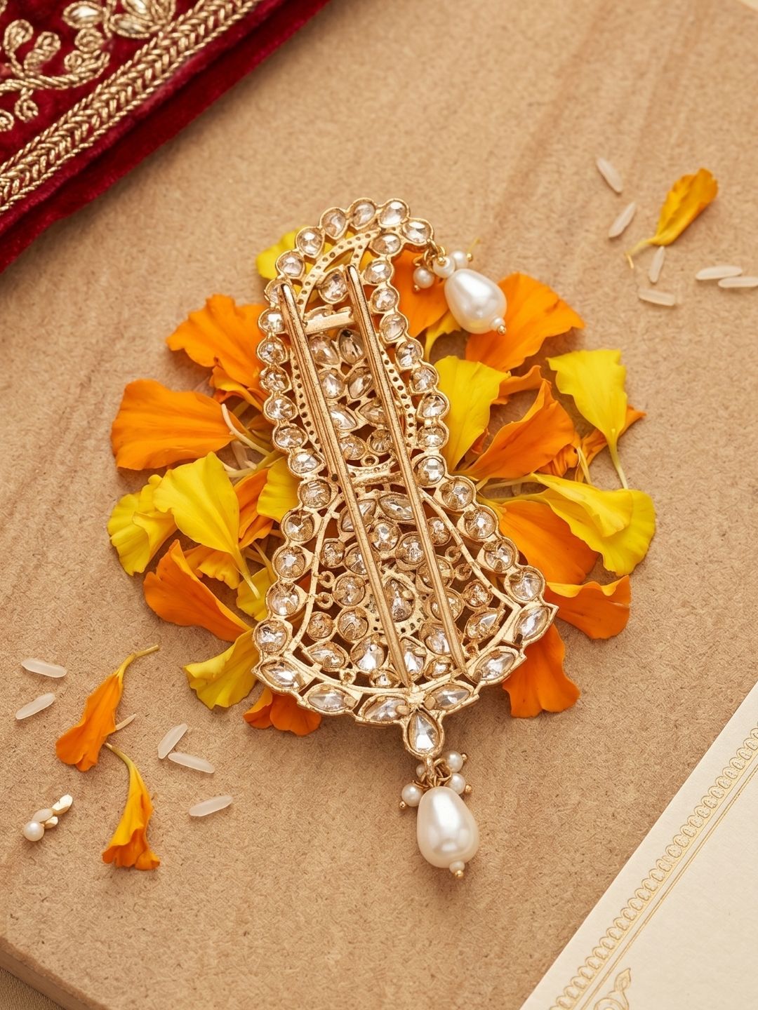 Handcrafted Kundan Polki Kalangi for Groom | Elegant Wedding Safa Ornament