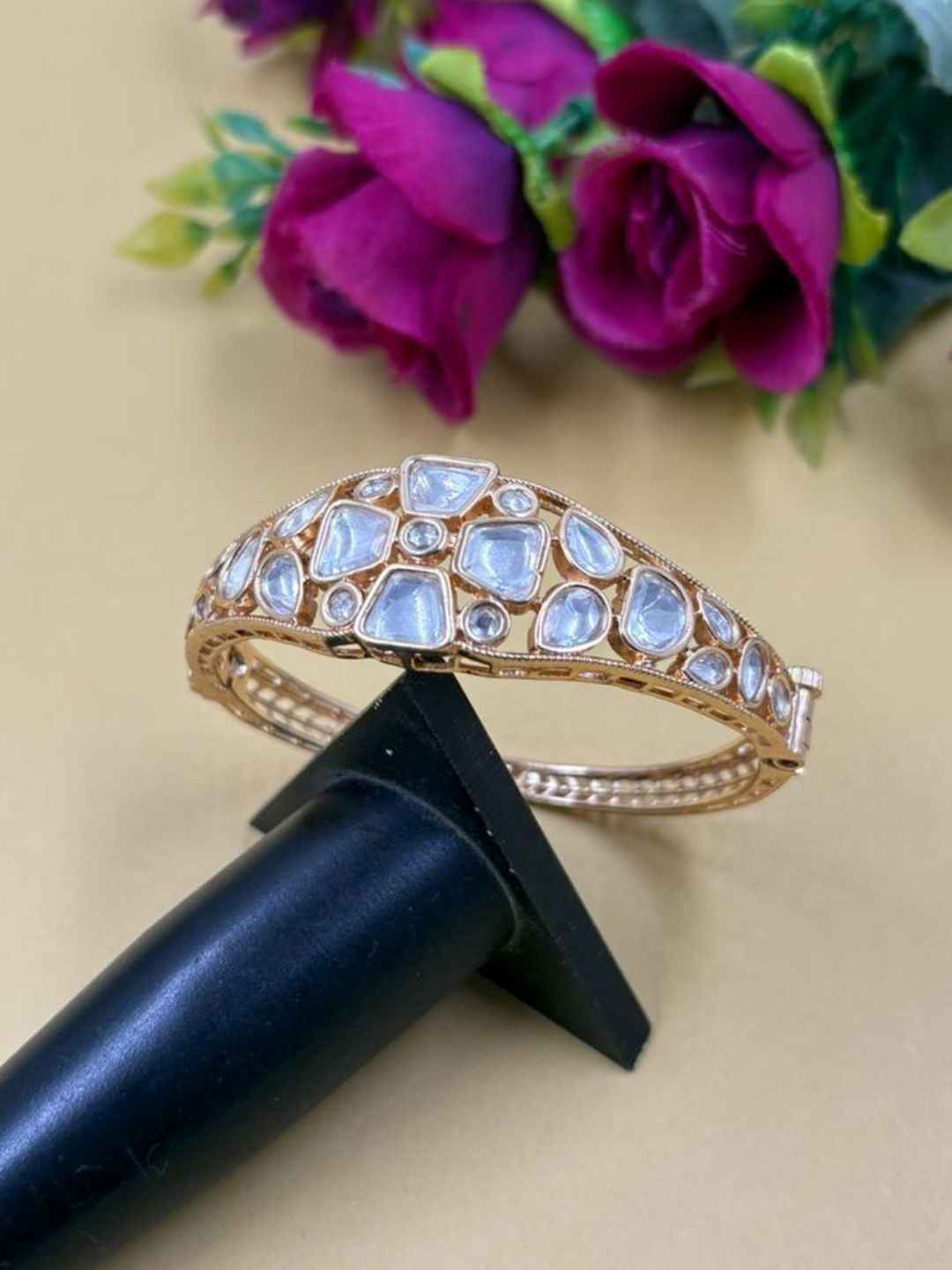 Elegant Kundan Bracelet For Women - Perfect Festive And Party Wear Bracelet