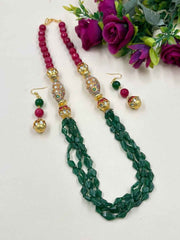 Designer Multicolor Beaded Necklace Set For Women - Ethnic & Traditional Beaded Necklaces