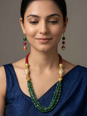Designer Multicolor Beaded Necklace Set For Women - Ethnic & Traditional Beaded Necklaces