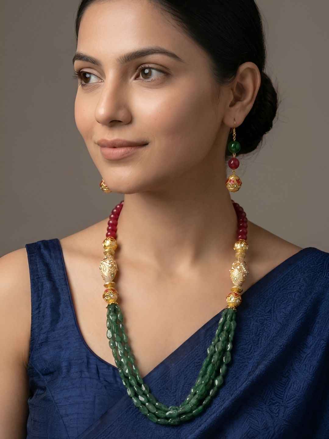 Designer Multicolor Beaded Necklace Set For Women - Ethnic & Traditional Beaded Necklaces