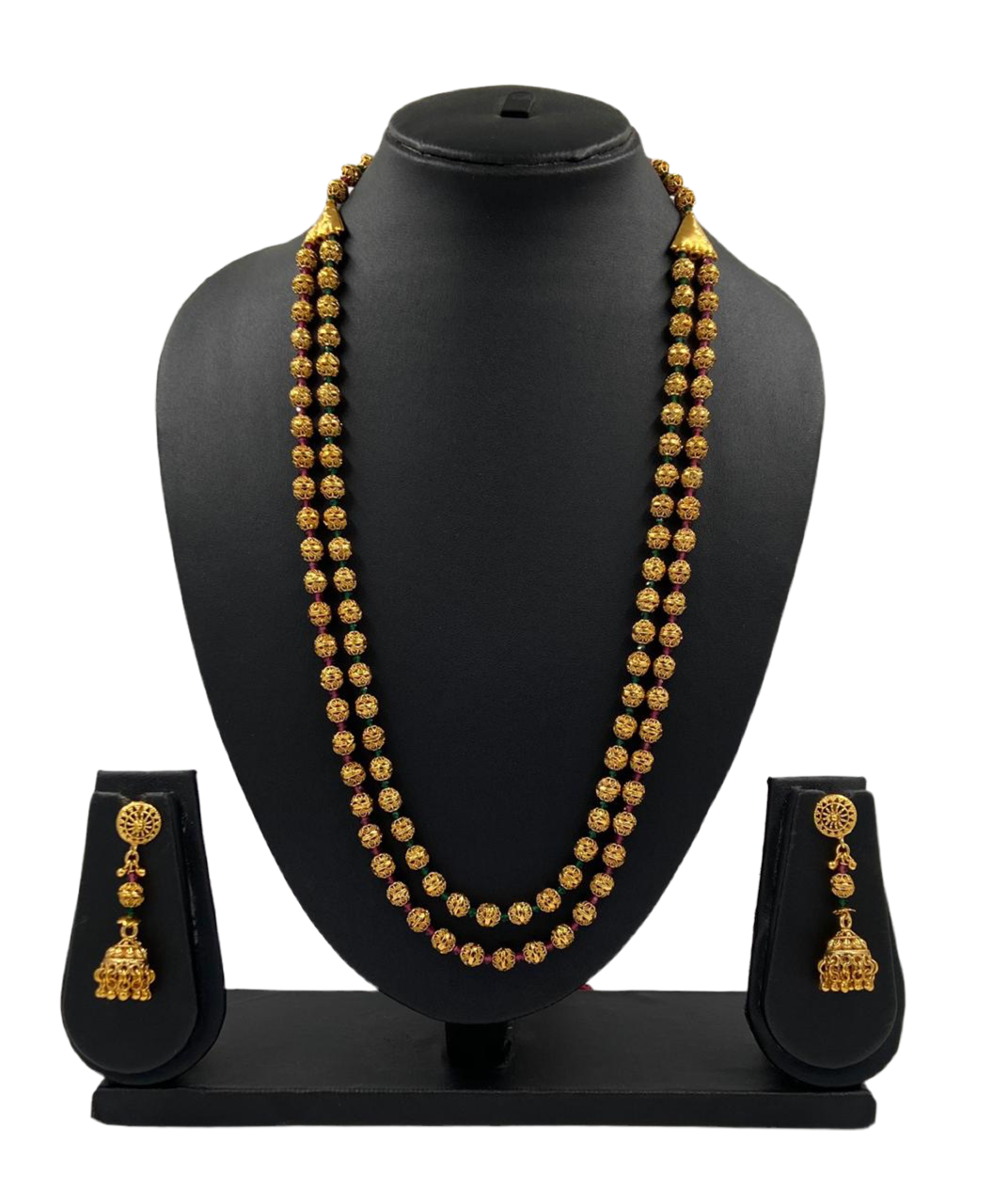 Buy Golden Beads Mohan Mala Buy – Gehna Shop - Main Image