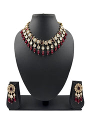 Vedika Stunning Kundan Polki Party Wear Necklace Set