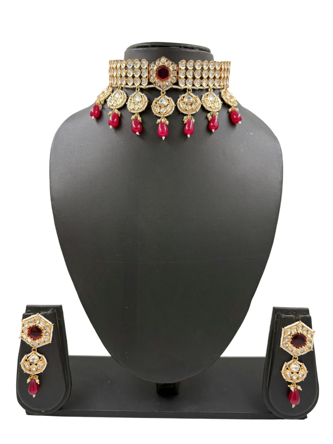 Modern Look Polki Kundan Choker Necklace Set For Engagements And Weddings