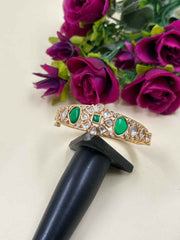 Elegant green Kundan Polki Bracelet For Women - Festive & Wedding Wear Bracelet