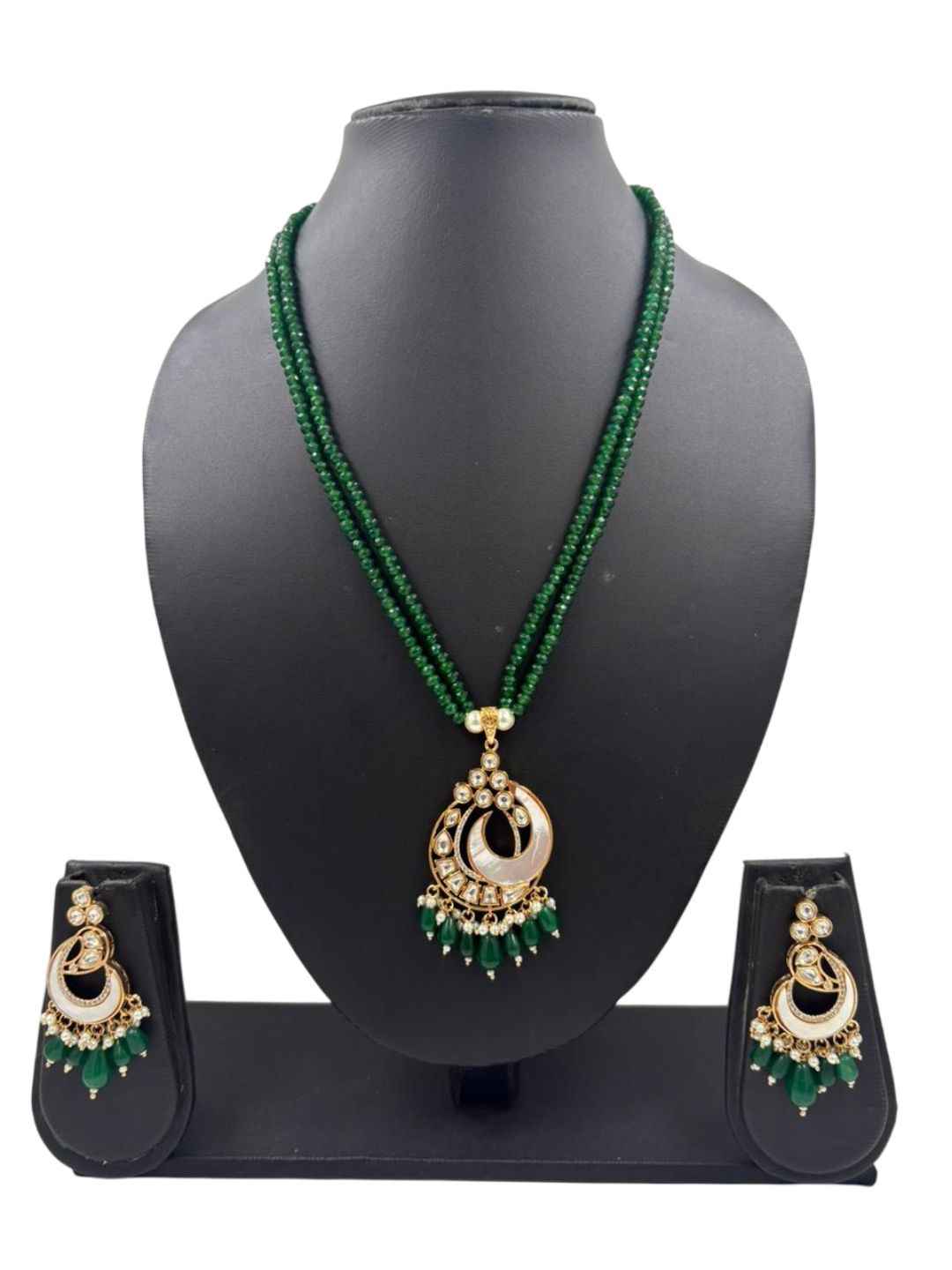 Elegant Kundan & Mother Of Pearl Necklace Set For Women - Wedding & Festive Wear Jewellery Set