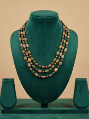 Multi Strand Semi Precious Natural Jasper Beaded Necklace - Earthy Colour Gemstone Jewellery
