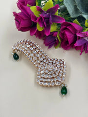 Green Designer Kundan Polki Kalangi for Groom | Royal Safa Kalangi 