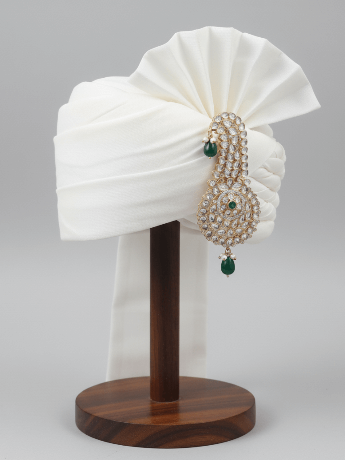 Green Designer Polki Kundan Safa Kalangi | Kalgi For Turban