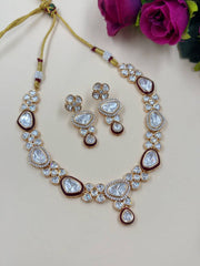 Saania Modern Polki Jewellery Necklace Set | Party Wear Jewellery