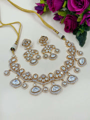 Beautiful Ad And Polki Necklace Set | Wedding Jewellery