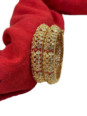 Rukmani Designer Polki Gajra Bangle Set For Women 