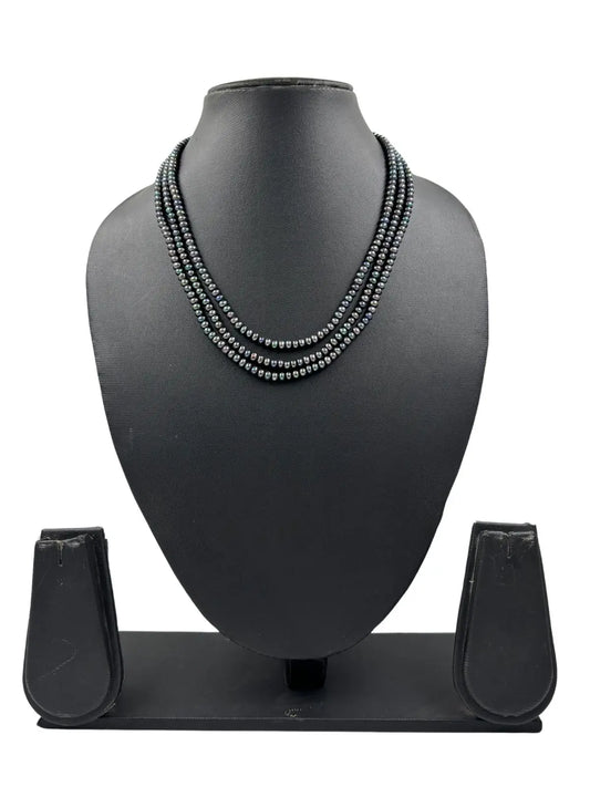 Triple Layered Fresh Water Original Grey Pearl Beads Necklace online