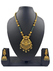 Traditional Artificial Antique Golden Lakshmi Devi Temple Jewellery Set