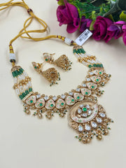 Gold Plated Artificial Antique Necklace Set For Weddings | Antique Gold Jewelry Sets