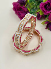 Elegant Gold Plated Polki Kundan Bangles For Women - Wedding & Festive Wear Bangles 