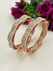 Elegant Gold Plated Polki Kundan Bangles For Women - Wedding & Festive Wear Bangles 