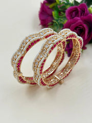 Elegant Gold Plated Polki Kundan Bangles For Women - Wedding & Festive Wear Bangles 