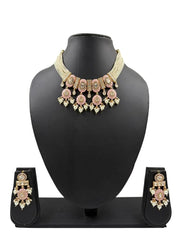 Kundan & Pearl Choker Necklace Set – Wedding Jewelry