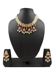 Kundan & Pearl Choker Necklace Set – Wedding Jewelry