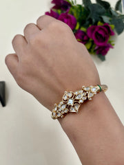 Exquisite Openable Kundan Bracelet for Women (Free Size)