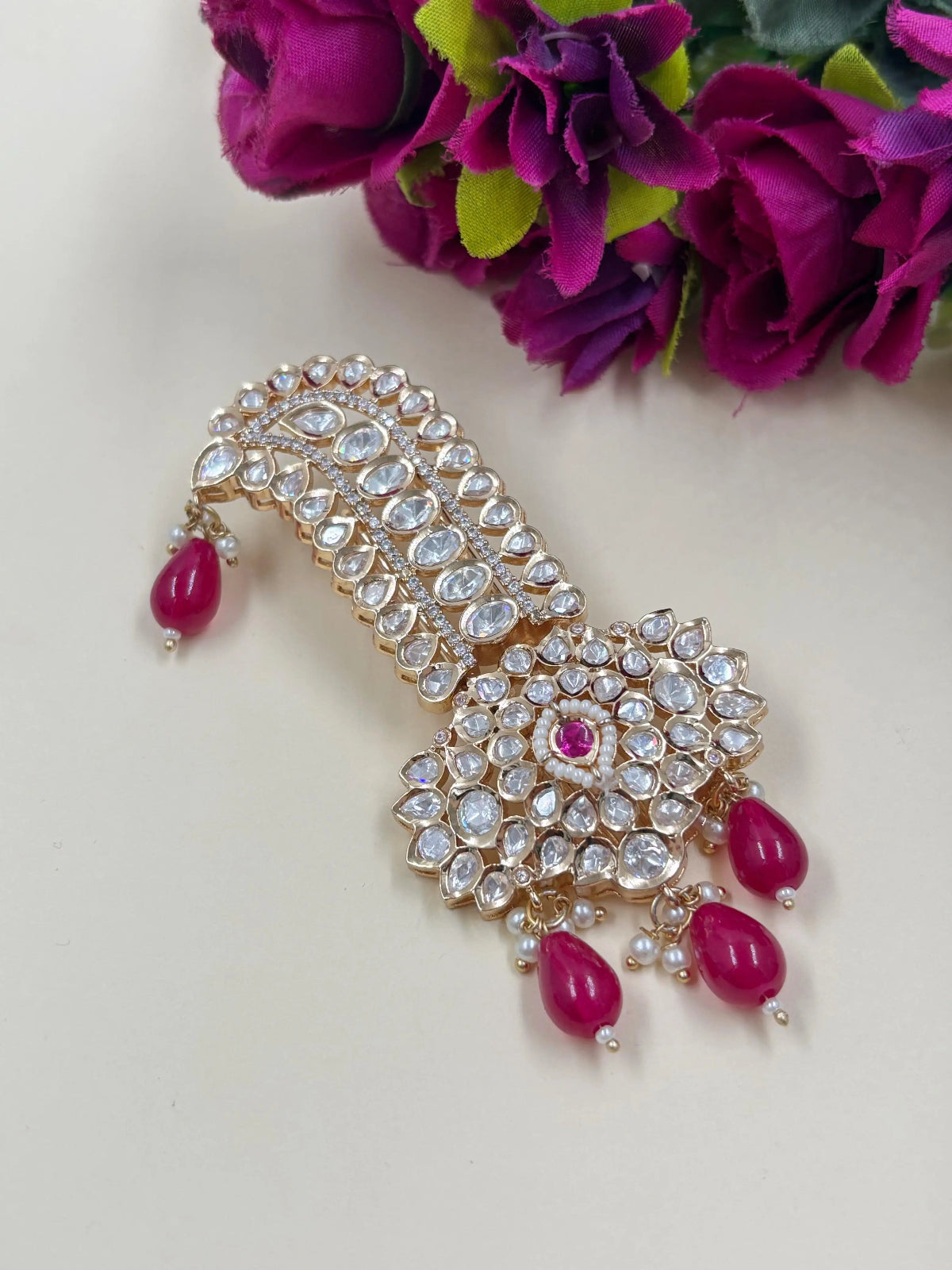 Ruby Pink Royal Kalangi For Groom | Safa Kalgi for Men