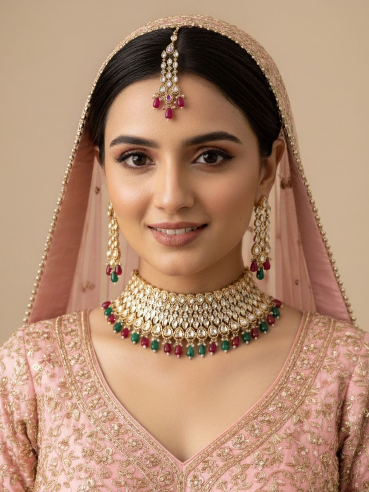 Kadambari Designer Polki Kundan Bridal Choker Set | Wedding Choker Jewellery