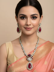 Sasha Antique Victorian Jewellery Necklace Set | Moissanite Polki Jewellery