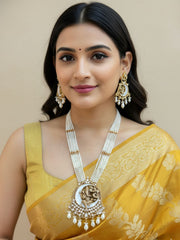 Gold Plated Lord Ganesh Long Temple Jewelry Set | South Indian Temple Jewellery For Weddings