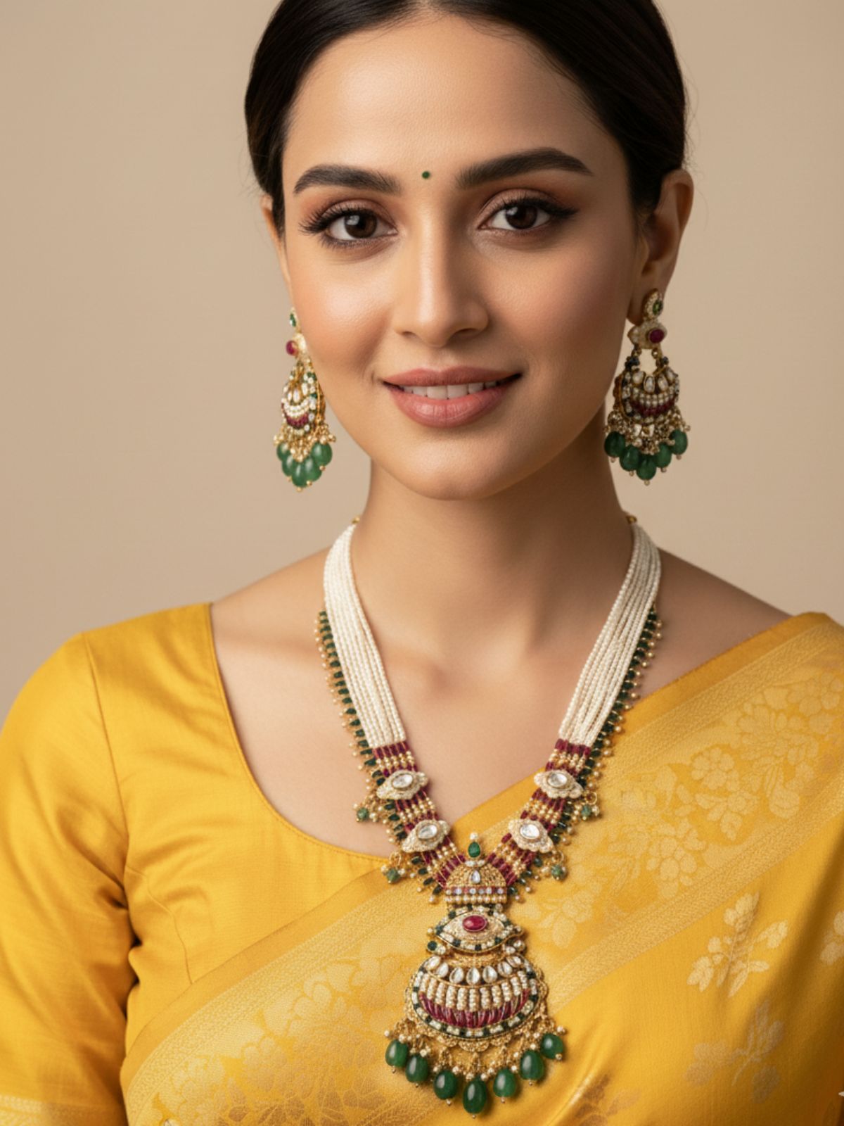 Divyanka Designer Antique Wedding Jewellery Beaded Necklace Set