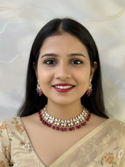 Maaya Designer Party Wear Polki Necklace Set | Polki Kundan Jewellery