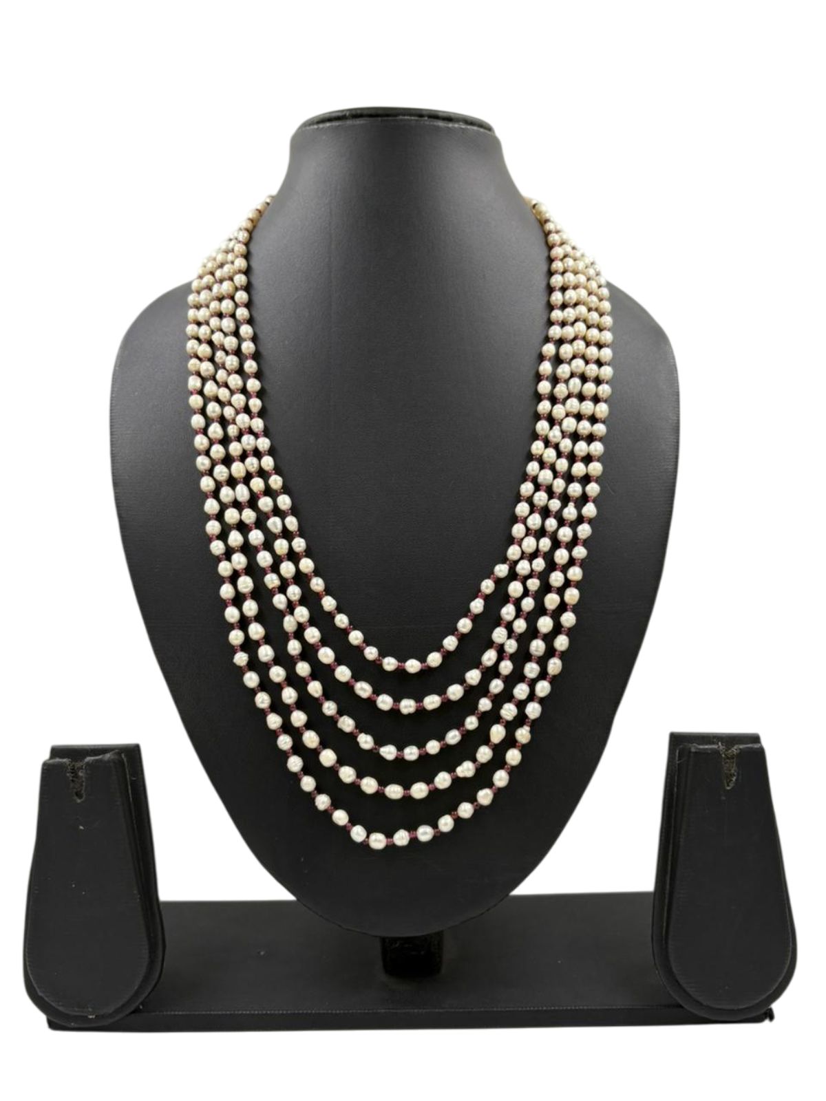 Multi-Layered Kalki Shape Freshwater Pearls Beaded Necklace For Women