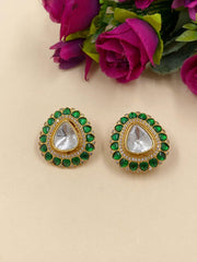  Beautiful Uncut Polki Stud Earrings For Women | Kundan Stud Earrings