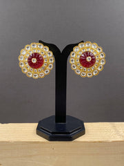 Big Kundan Stud Earrings For Women