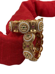Surbhi Gold Plated Antique Kundan Kada Bangles | Womens Bangles