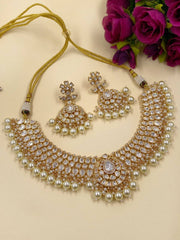  Unique Wedding ogg white Polki Jewellery Necklace Set for weddings, parties, sangeet and engagement ceremonies