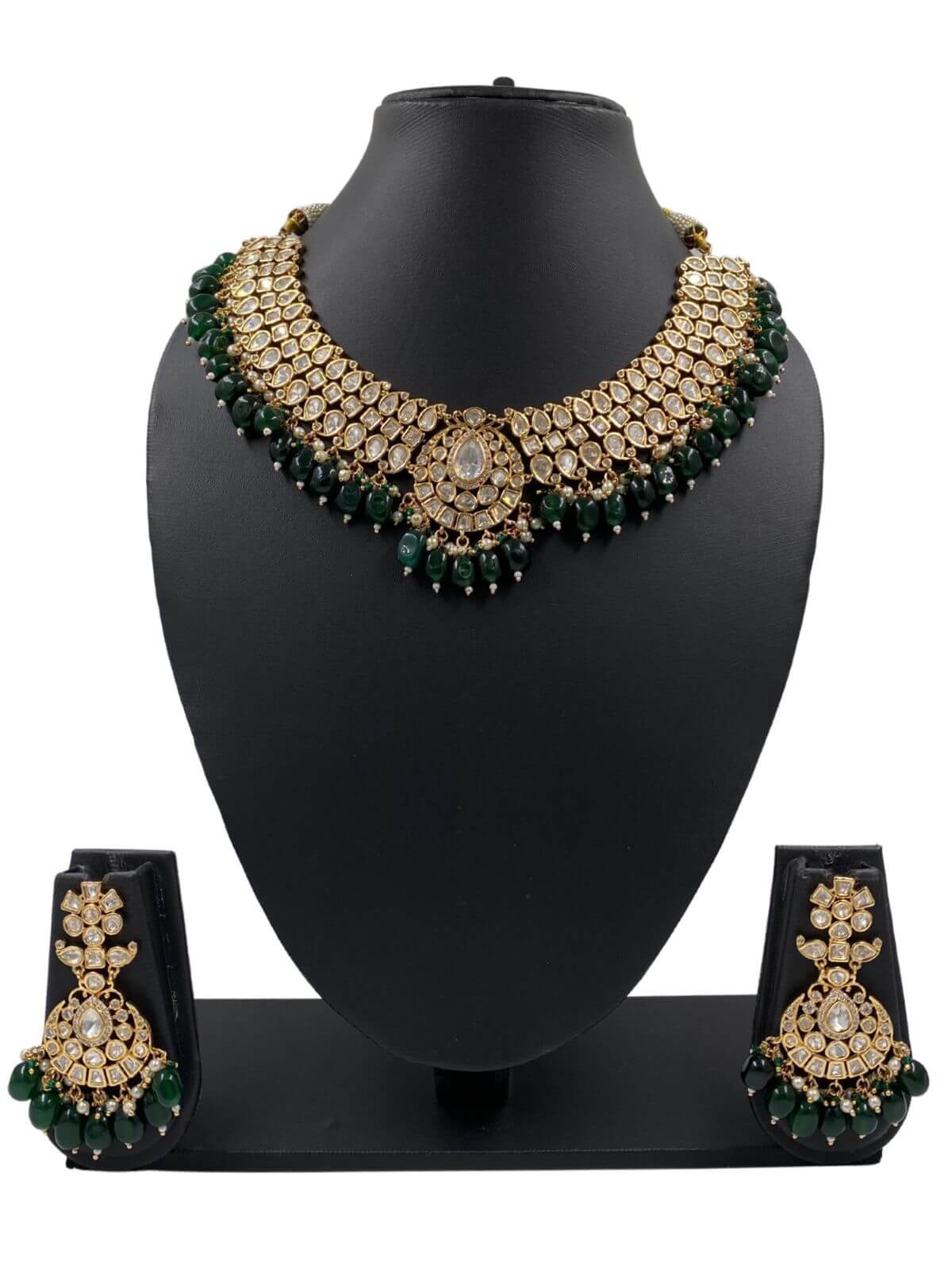 Nayantara Unique Wedding Polki Jewellery Necklace Set By Gehna Shop