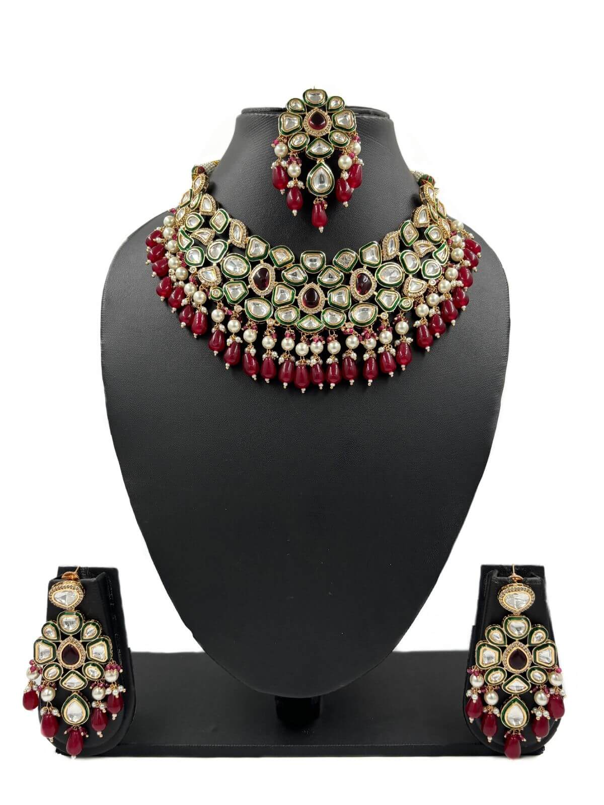 Mannat Designer Uncut Kundan Polki Bridal Jewellery Necklace Set