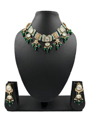 Ananta Beautiful Polki Pearl Choker Necklace Set | Choker Jewellery By Gehna Shop