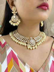 Bridal  Polki Jewellery Necklace Set 