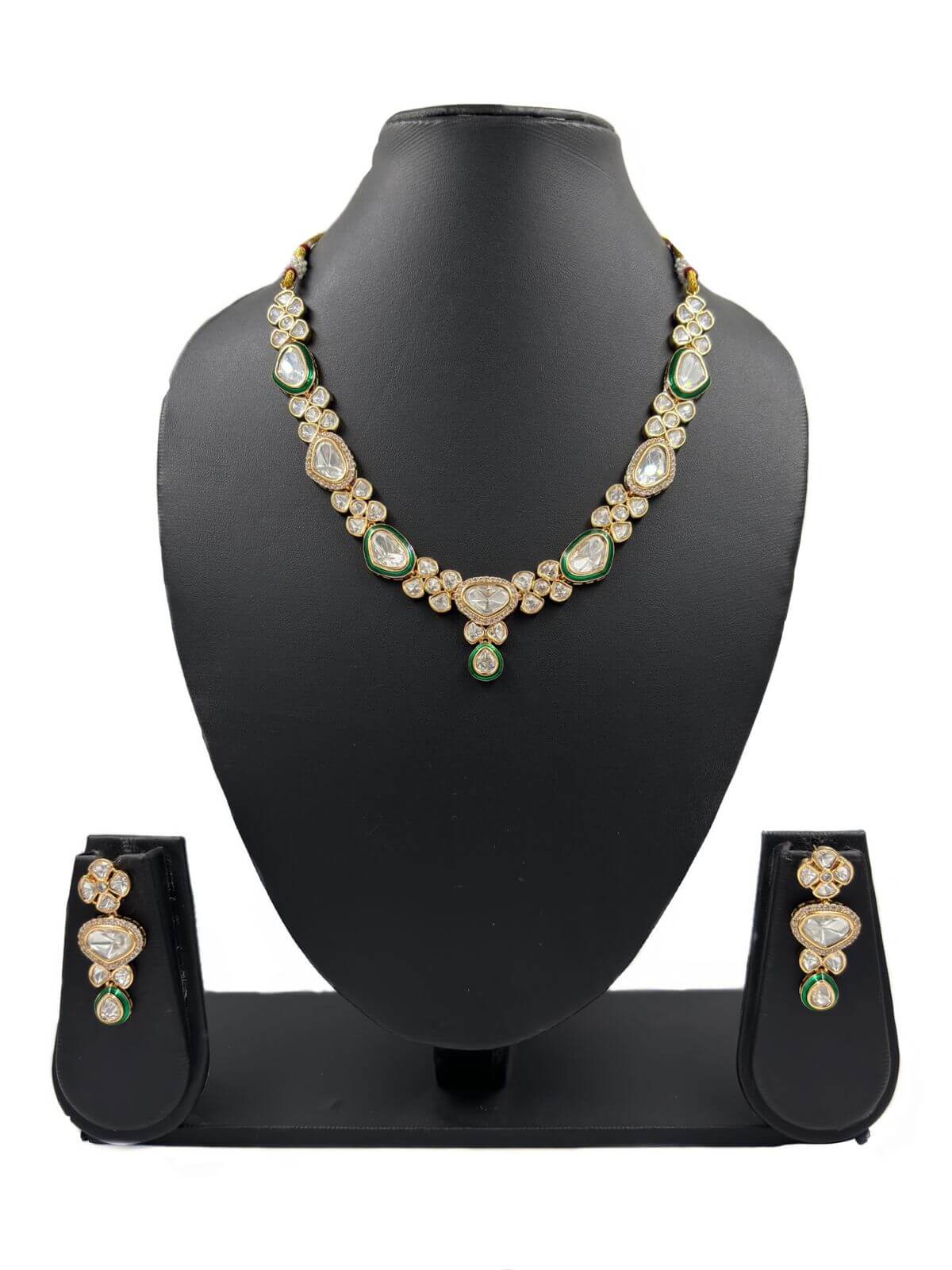 Saania Modern Polki Jewellery Necklace Set | Party Wear Jewellery