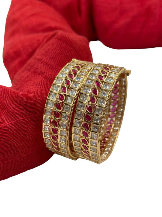 Shrishti Designer Kundan Polki Bangles for Women