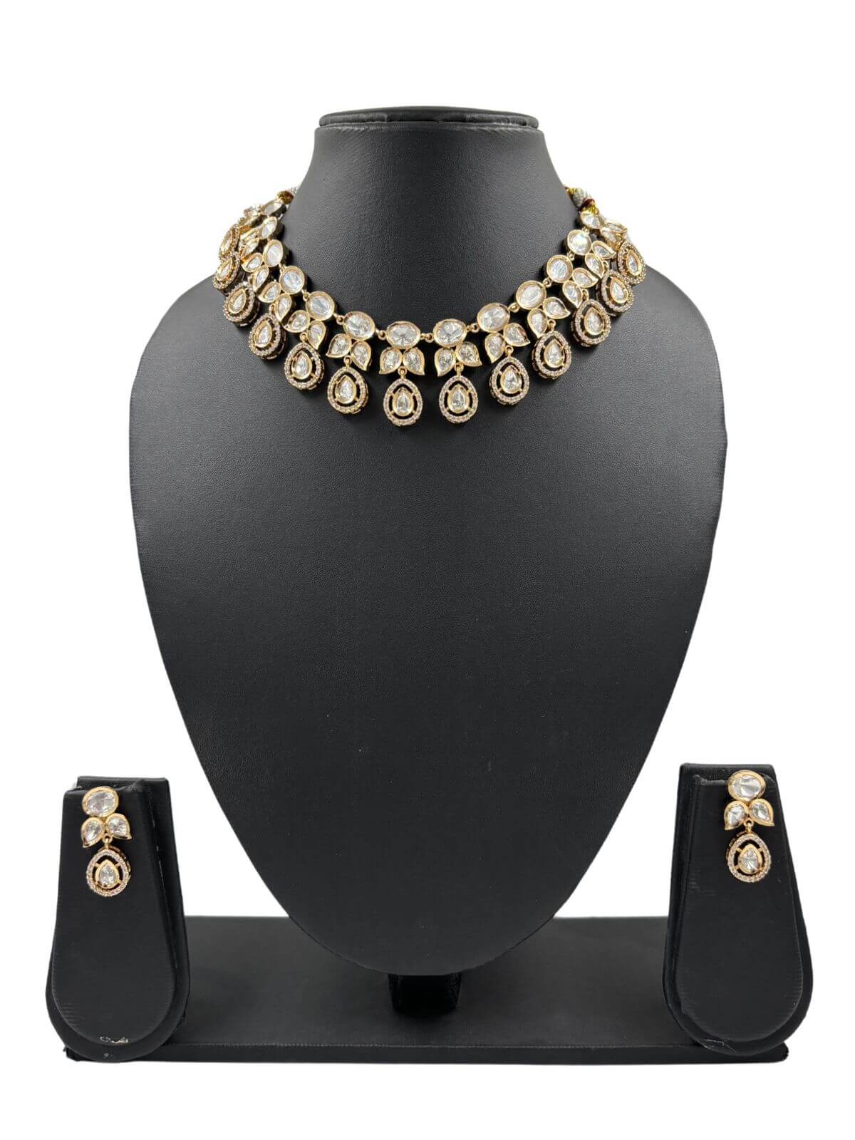 Beautiful Kundan Polki Necklace Set | Designer Polki Jewellery