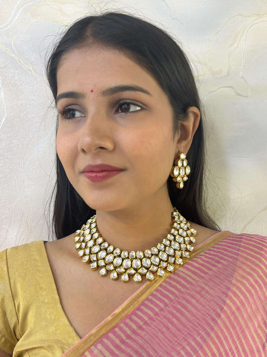 Tanisha Heavy Quality Kundan Necklace Set For Weddings By Gehna Shop Bridal Necklace Sets